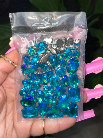 Large Lake Blue Rhinestones