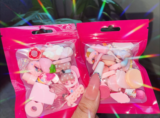 Variety mix of Pink kawaii charms