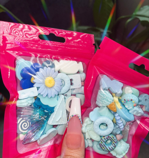 Variety mix of Blue kawaii charms