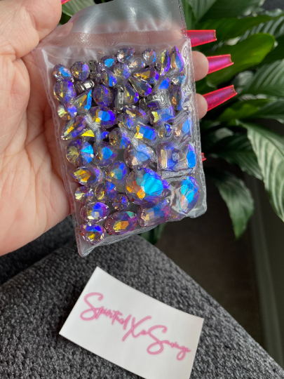 Large Purple AB Rhinestones