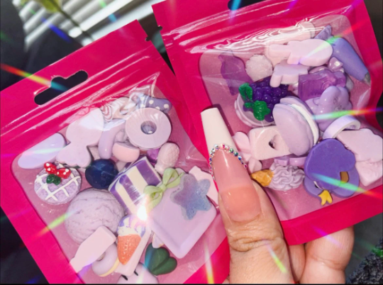 Variety mix of Purple kawaii charms