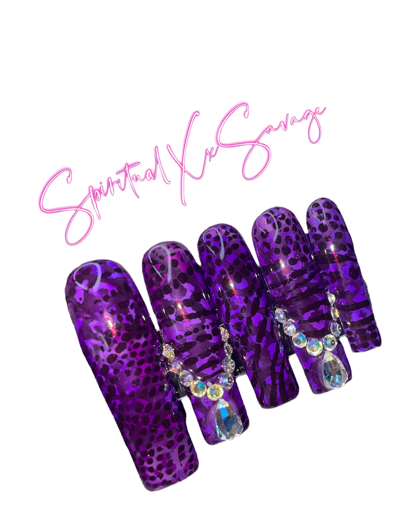 Purple Animal Print 2XL Square