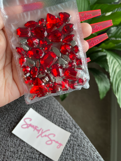 Large Red Rhinestones