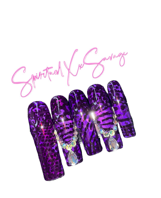 Purple Animal Print 2XL Square